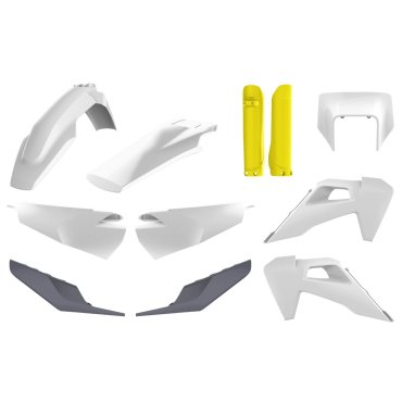 Пластик Polisport ENDURO kit - Husqvarna (20-) [White/Yellow]