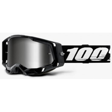 Окуляри 100% RACECRAFT 2 Goggle Black - Mirror Silver Lens