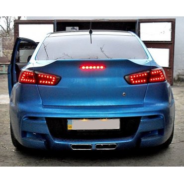 Mitsubishi Lancer X оптика задняя черная