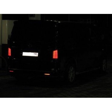 Volkswagen  T5 оптика задняя хром LED tube