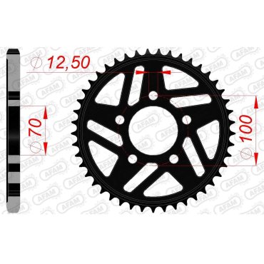 Зірка AFAM Steel Sprocket 525 [Black]