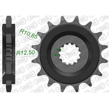 Зірка AFAM Shaft Sprocket 525 Rubber