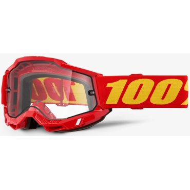 Окуляри 100% ACCURI 2 Enduro Goggle Red - Clear Dual Lens