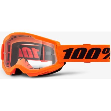 Окуляри 100% STRATA 2 Goggle Neon Orange - Clear Lens