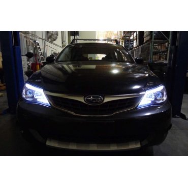 Subaru Impreza 2008-2010  оптика передняя хром 