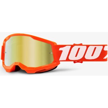 Дитячі окуляри 100% STRATA 2 Youth Goggle Orange - Mirror Gold Lens