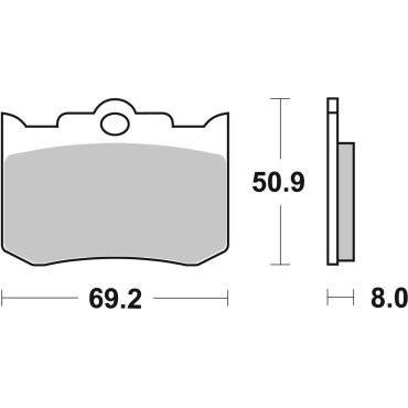 Гальмівні колодки SBS Perfomance Machine Rear Brake Pads