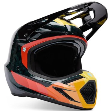 Шолом FOX V3 RS HELMET - GRID [Orange]