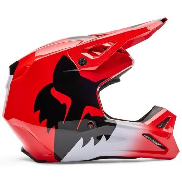 Шолом FOX V1 Helmet - SHIELD [Flo Red]