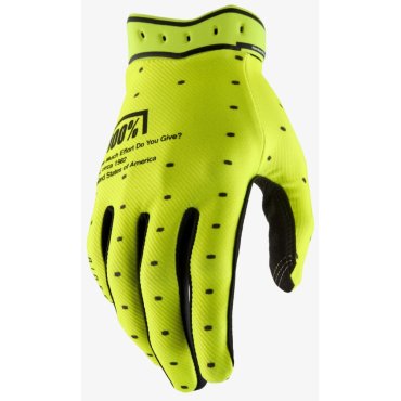Перчатки 100% RIDEFIT Glove [Fluo Yellow]
