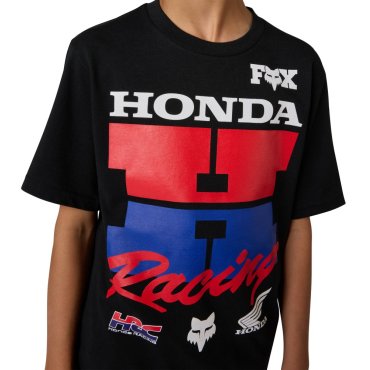 Футболка FOX Youth Short Sleeve Tee - HONDA® [Ultra Black]