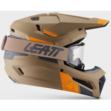 Шолом LEATT Moto 3.5 Helmet + Goggle [Khaki Brown]