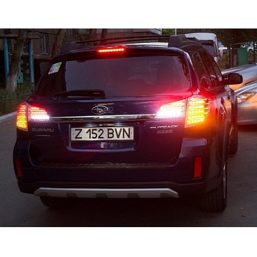 Subaru Outback фонари задние светодиодные LED хром BR9