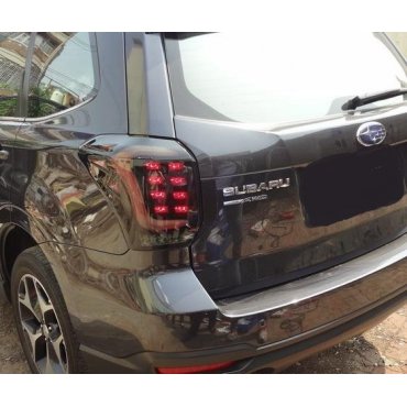Subaru Forester SJ оптика задняя альтернативная ,фонари тюнинг диодные черные / LED taillights smoked black