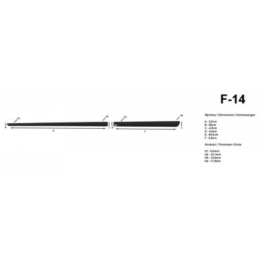 Молдинги на двери Automotiva F-14 / side door moldings