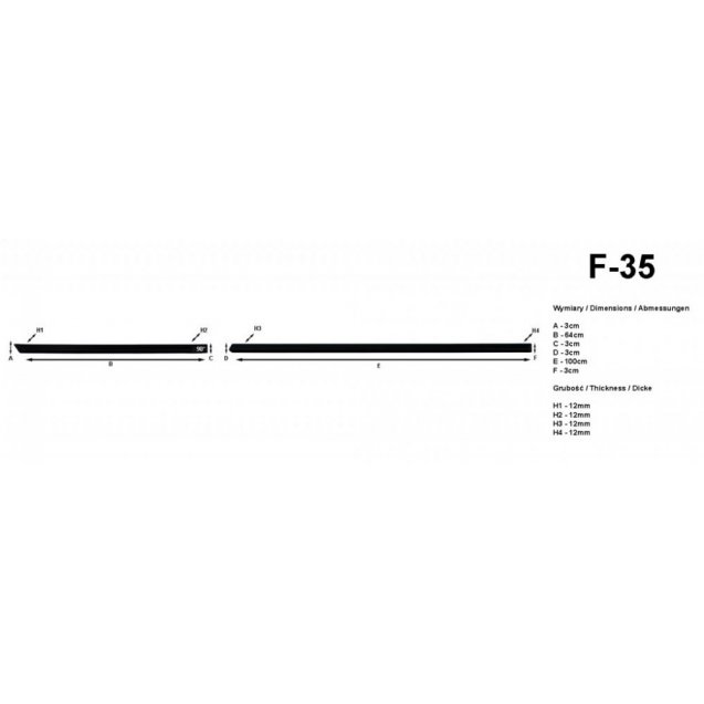 Молдинги на двери Automotiva F-35 / side door moldings