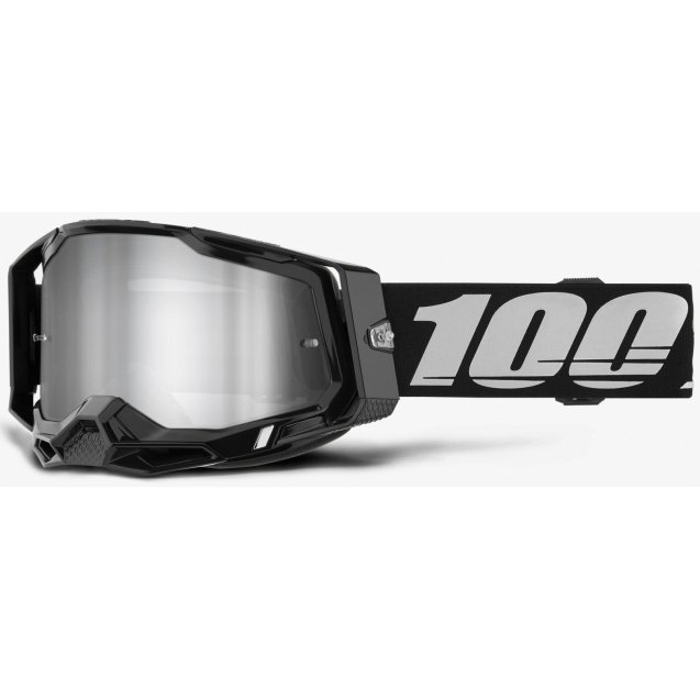 Окуляри 100% RACECRAFT 2 Goggle Black - Mirror Silver Lens