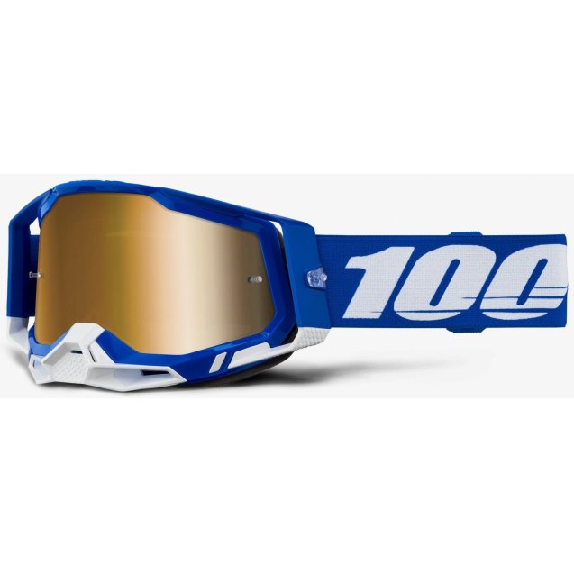 Окуляри 100% RACECRAFT 2 Goggle Blue - Mirror Gold Lens