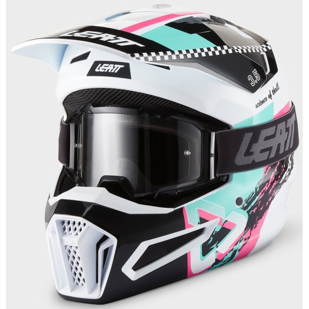 Шолом LEATT Moto 3.5 Helmet + Goggle [Pink]