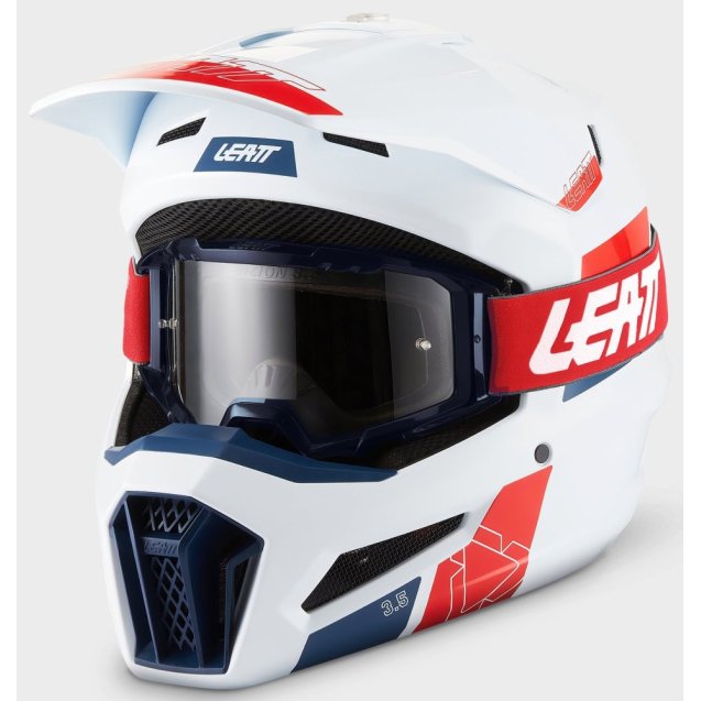 Шолом LEATT Moto 3.5 Helmet + Goggle [White]