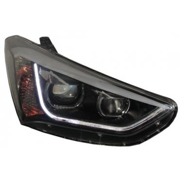 Hyundai Santa Fe 3/ IX45 оптика передняя альтернативная тюнинг, с дневными ходовыми огнями ( DRL)