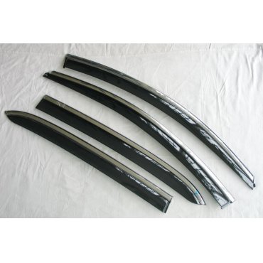 Renault Megane 4 2016+ хэтчбек ветровики дефлекторы окон ASP с молдингом нержавеющей стали / sunvisors