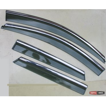 Opel Grandland X 2017+ ветровики дефлекторы окон ASP с молдингом нержавеющей стали / sunvisors