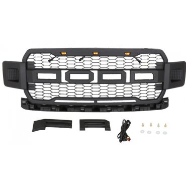 Ford F150 Mk13 2017+ решетка радиатора с LED огнями в стиле Raptor KRN