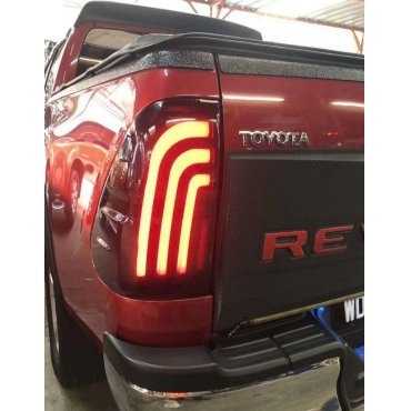 Toyota Hilux Revo 2014 оптика задняя тюнинг LED черная WC