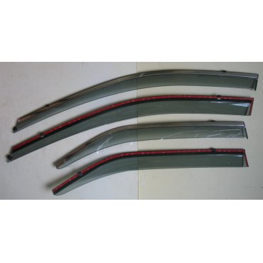 Toyota Camry V50   ветровики дефлекторы окон  ASP с молдингом нержавеющей стали / sunvisors