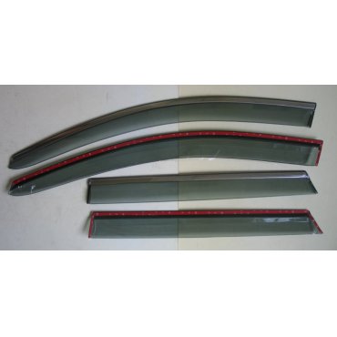 Nissan Qashqai J11 Mk2 ветровики дефлекторы окон  ASP с молдингом нержавеющей стали / sunvisors