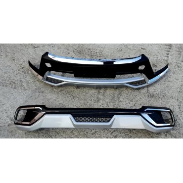 Toyota Highlander 2014 XU50 накладки передняя и задняя на бамперы Bodykit 