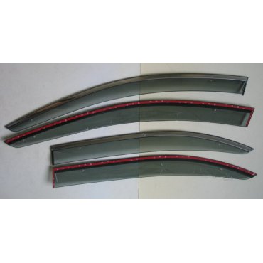 Skoda Rapid ветровики дефлекторы окон  ASP с молдингом нержавеющей стали / sunvisors