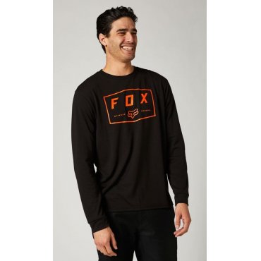 Футболка FOX TECH Long Sleeve Tee - BADGER [Black]