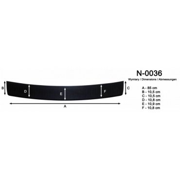 Skoda Rapid / Rapid Spaceback накладка защитная на задний бампер полиуретановая