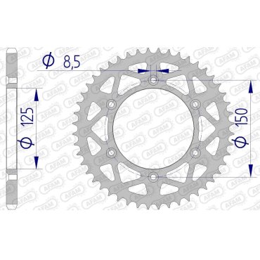 Зірка AFAM 520 Aluminium Chainwheel - KTM [Silver]