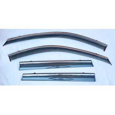 Nissan X-trail T33 2021+ ветровики дефлекторы окон ASP с молдингом нержавеющей стали / sunvisors