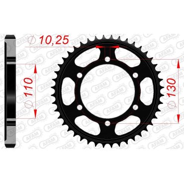 Зірка AFAM 530 Steel Chainwheel - Yamaha [Black]
