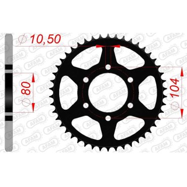 Зірка AFAM 520 Steel Chainwheel - Kawasaki [Black]