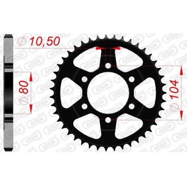 Зірка AFAM 525 Steel Chainwheel - Kawasaki [Black]
