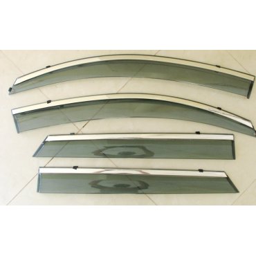Hyundai Tucson TL 2015 ветровики дефлекторы окон ASP с молдингом нержавеющей стали