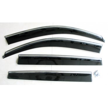 Volkswagen Tiguan ветровики дефлекторы окон ASP с молдингом нержавеющей стали / sunvisors