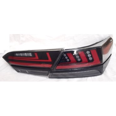 Toyota Camry XV70 2018+ оптика задняя LED альтернативная тюнинг черно красная стиль ZW