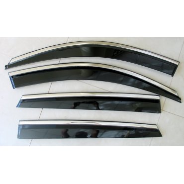 BMW X6 E72  ветровики дефлекторы окон ASP с молдингом нержавеющей стали / sunvisors