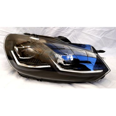 Volkswagen Golf 6 оптика передняя черная стиль Golf 7.5 FULL LED 1 линза RSU