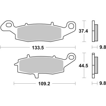 Гальмівні колодки SBS Performance Rear Brake Pads Гальмівні колодки SBS Performance Rear Brake Pads