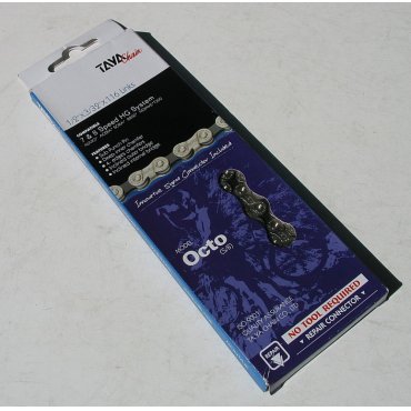 Ланцюг TAYA OCTO Chain - 7/8sp [Silver/Black]