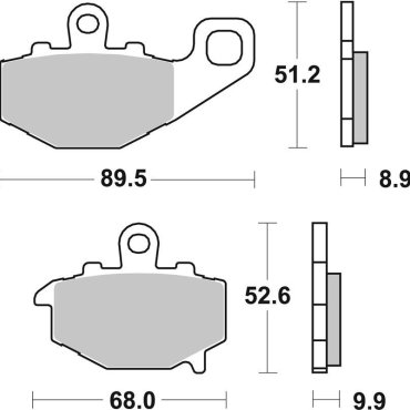 Гальмівні колодки SBS Performance Rear Brake Pads Гальмівні колодки SBS Performance Rear Brake Pads