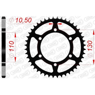 Зірка AFAM 520 Steel Chainwheel - Kawasaki [Black]