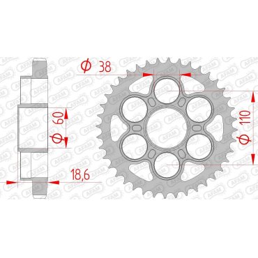 Зірка AFAM 530 Steel Chainwheel - Ducati [Silver]